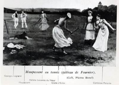 Guy de Maupassant Playing Tennis, from 